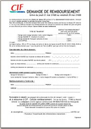 Formulaire Demande Remboursement