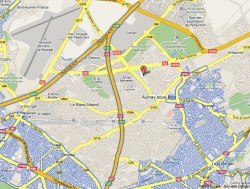 googleStreetView Zones de couverture de Street View (en bleu)