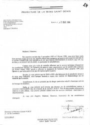 Courrier de la préfecture niant aussi la présence d'amiante