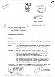Courrier du CMMP niant la présence d'amiante